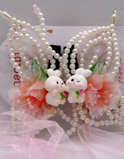 Load image into Gallery viewer, Chinese Rabbit Flower Butterfly Hair Clip
