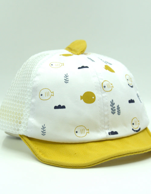 Load image into Gallery viewer, Yellow Fish Baby Cap 46cm
