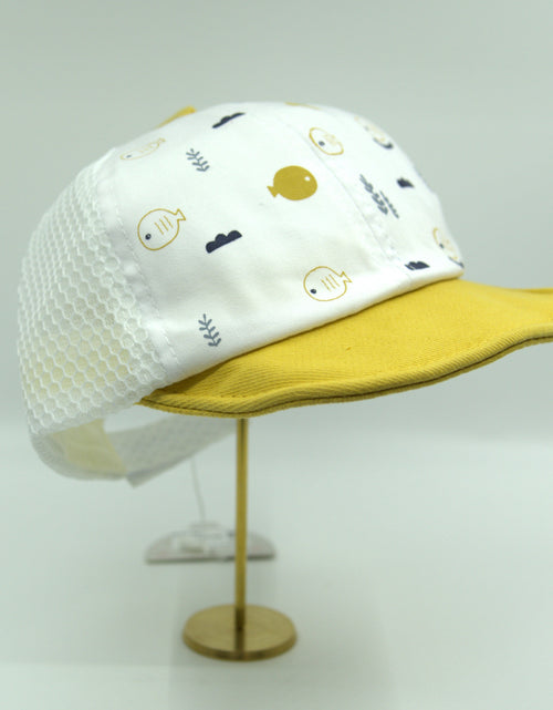 Load image into Gallery viewer, Yellow Fish Baby Cap 46cm
