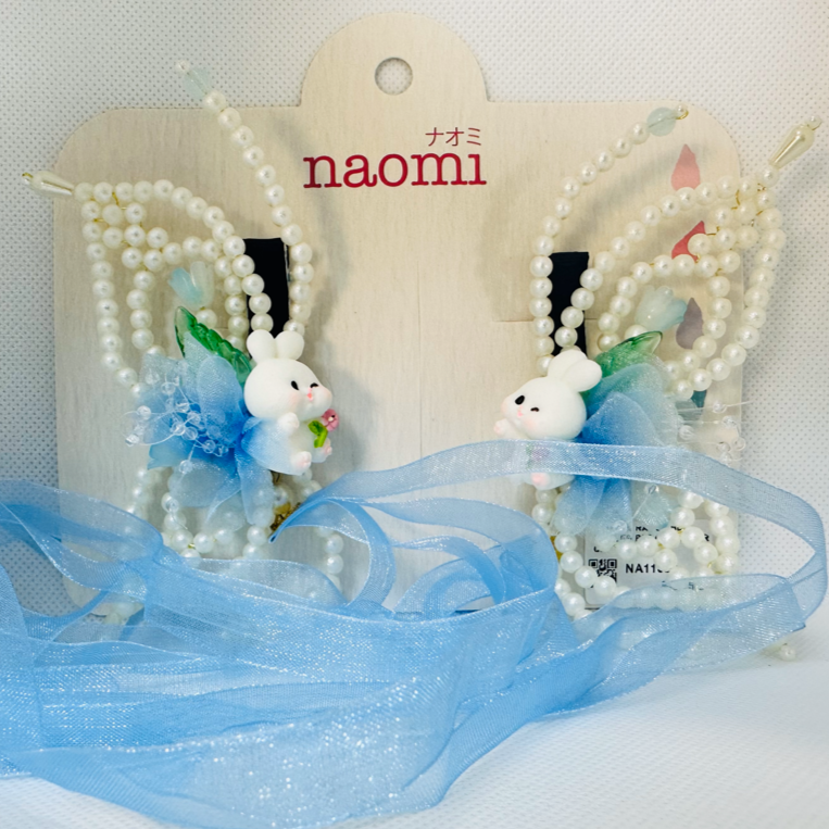 Chinese Rabbit Flower Butterfly Hair Clip